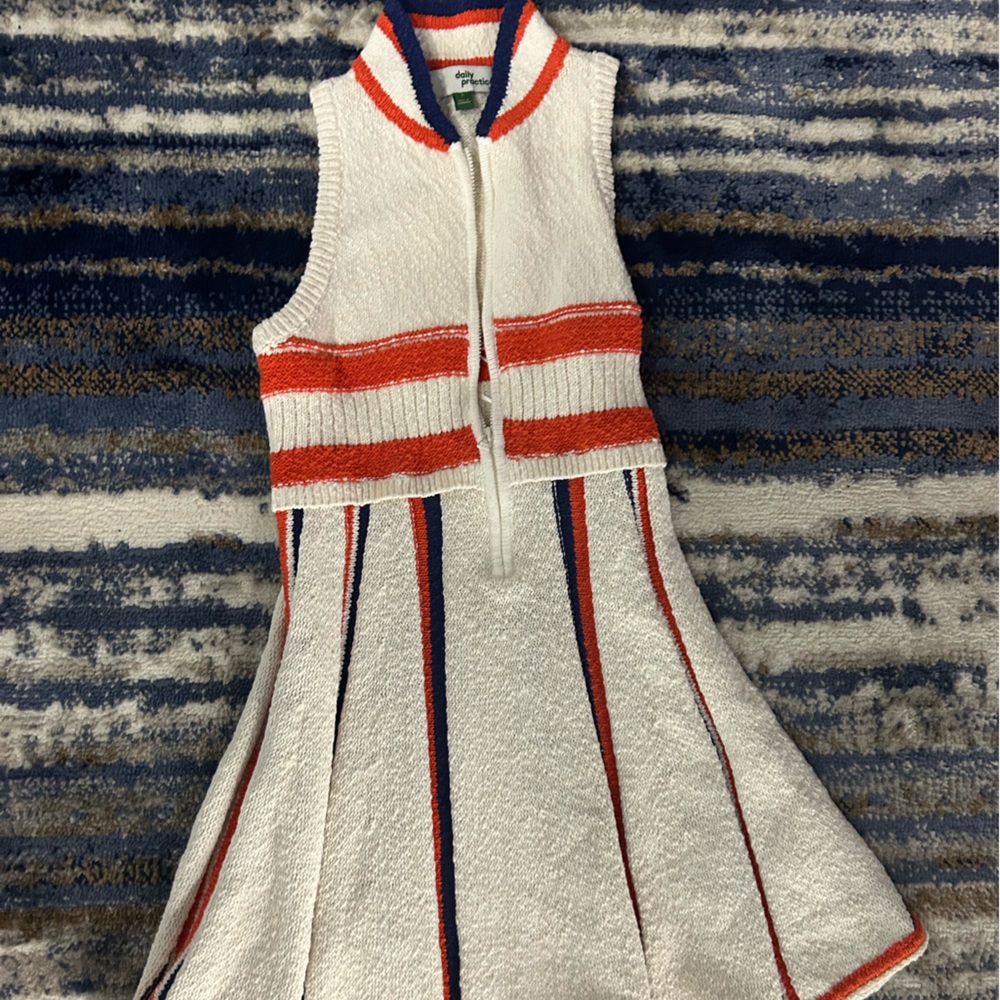Anthropologie White and Red Kids Dress